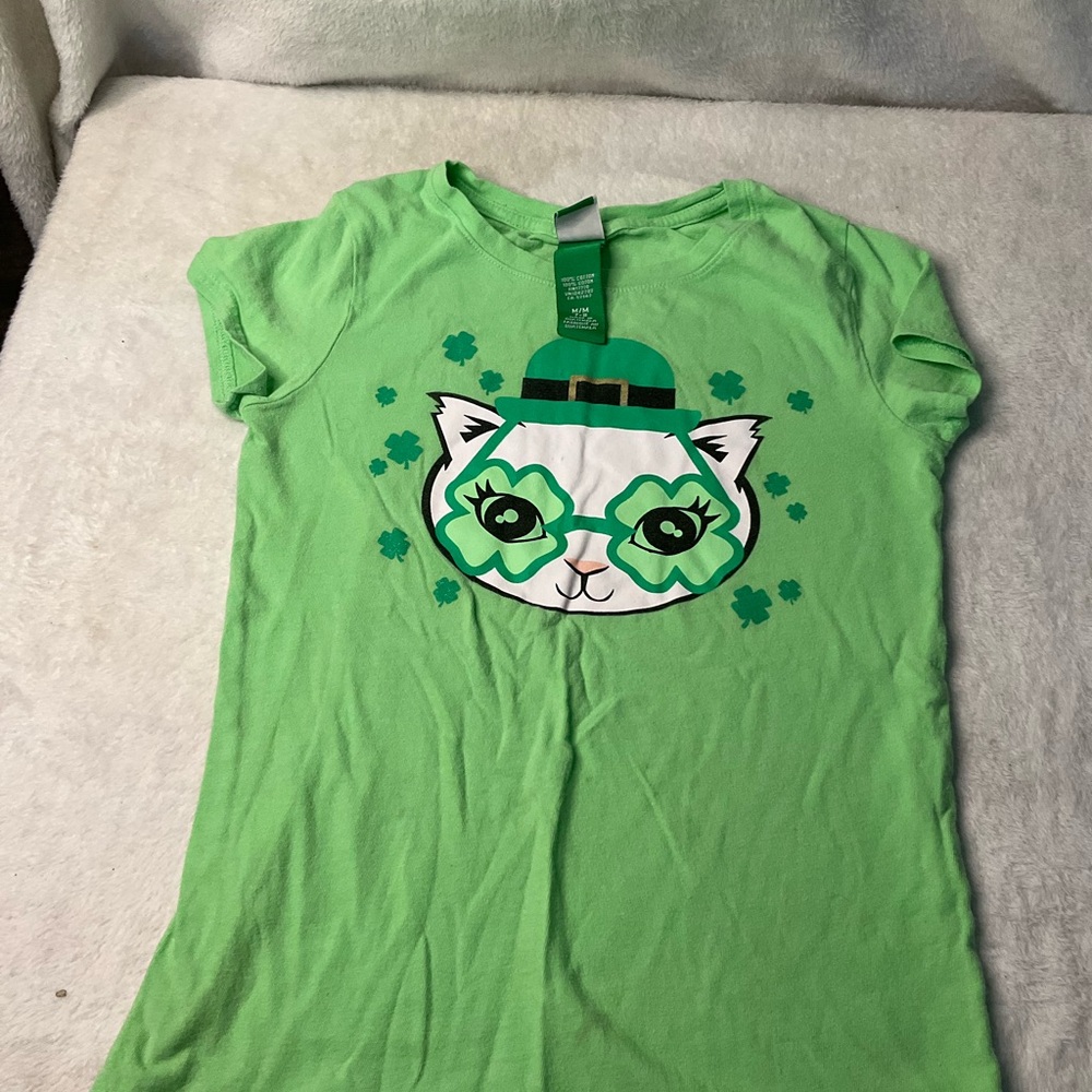 Target Green Cat Graphic St Patrick’s Day Short Sleeve Tee